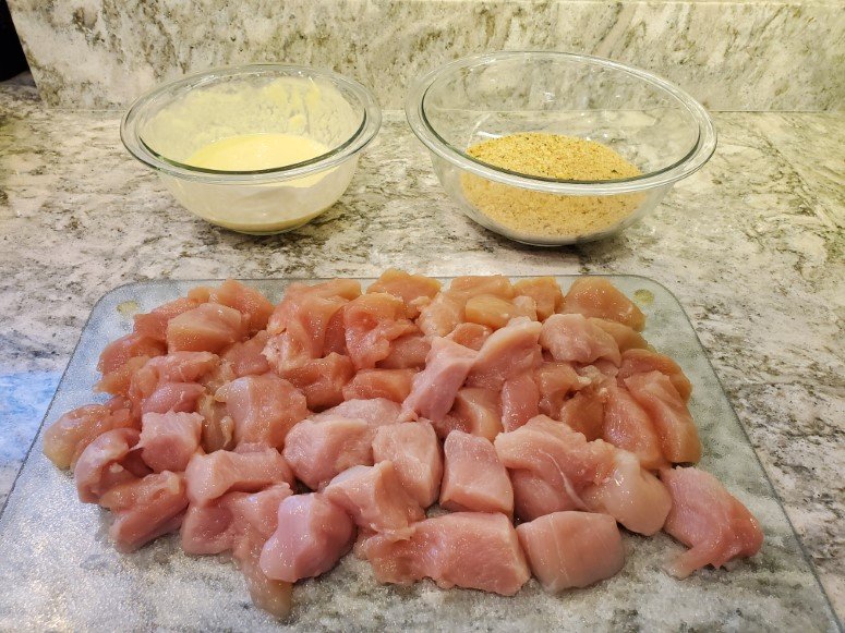 Chicken and Mixed Ingredients Prepped