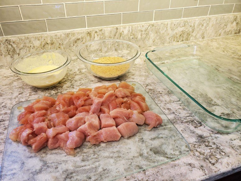 Chicken and Mixed Ingredients Prepped