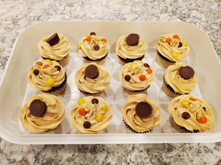 Dozen Cupcakes with Peanut Butter Frosting