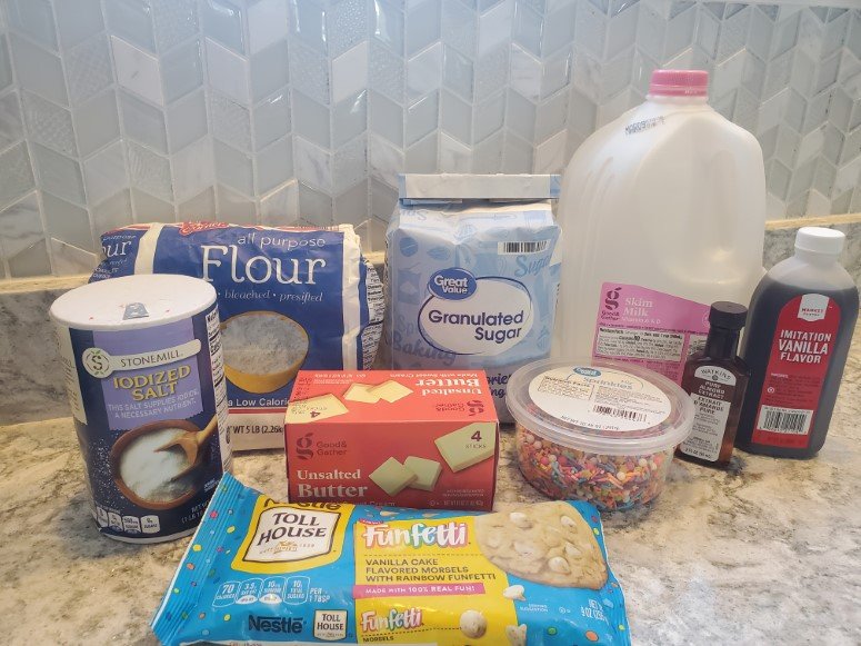 Ingredients for Edible Sugar Cookie Dough