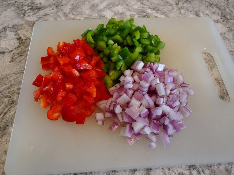Chopped Peppers and Onion