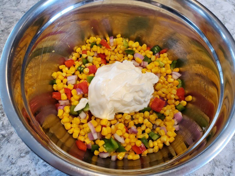 Add Mayonnaise to Vegetables