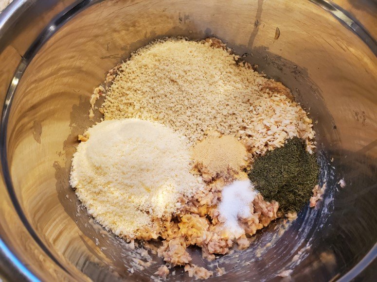 Add Bread Crumbs Parmesan and Seasonings