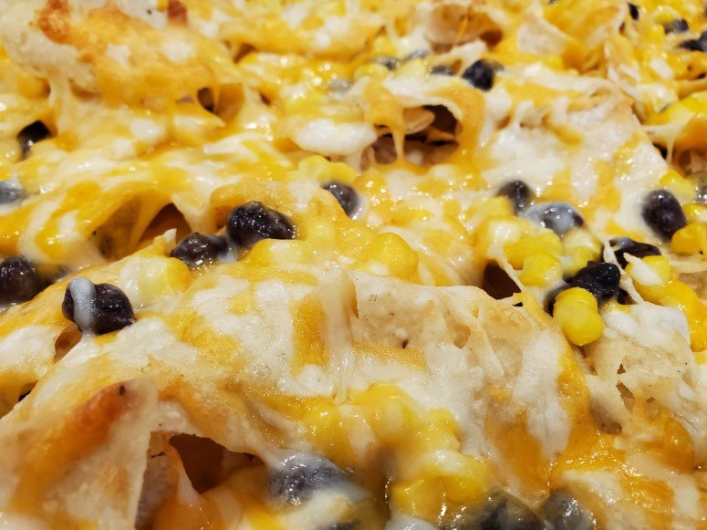 Close Up of Vegetarian Nachos