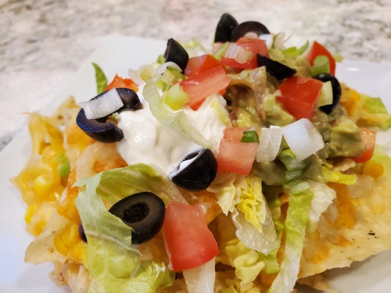 Vegetarian Nachos with Toppings