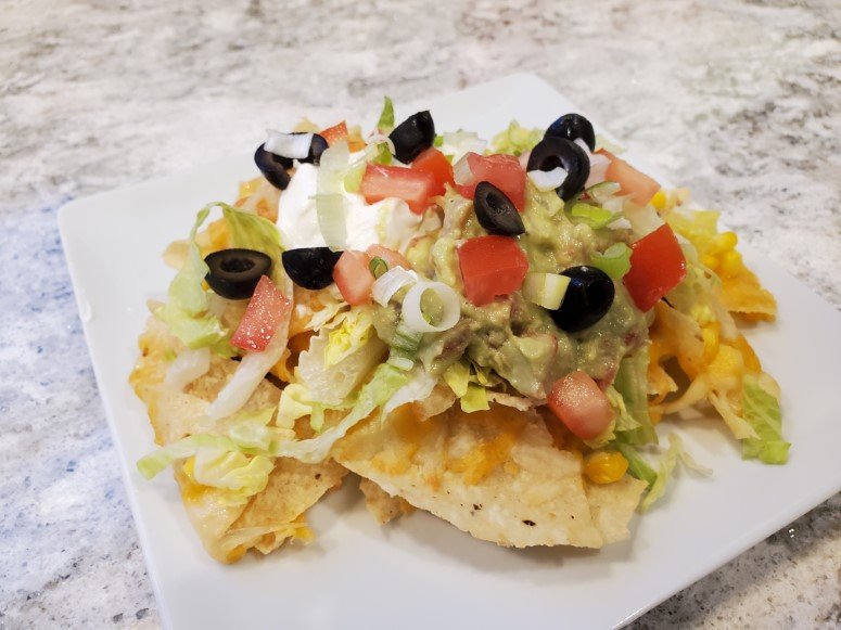 Plate of Vegetarian Nachos