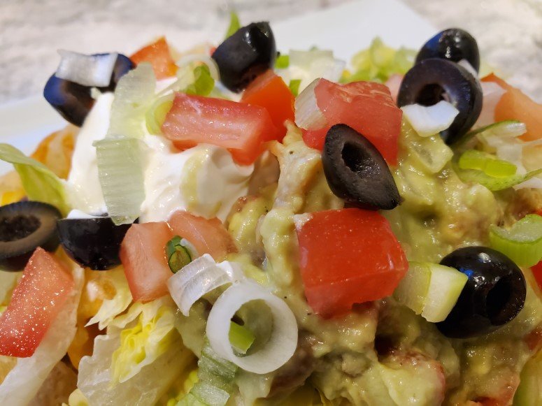 Close Up of Vegetarian Nachos
